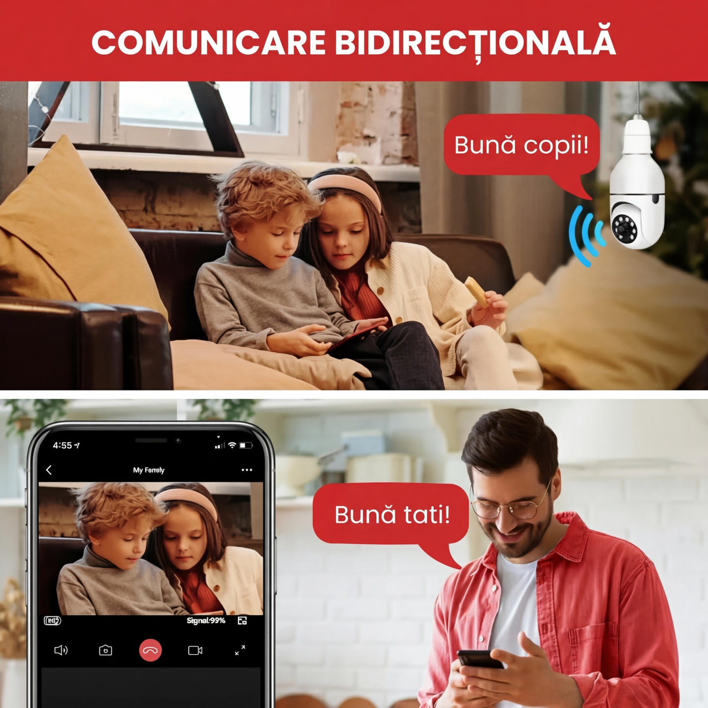 Camere Full HD Tip Bec, Cu Wi-Fi, Senzor De Mișcare Și Aplicație Pentru Telefon