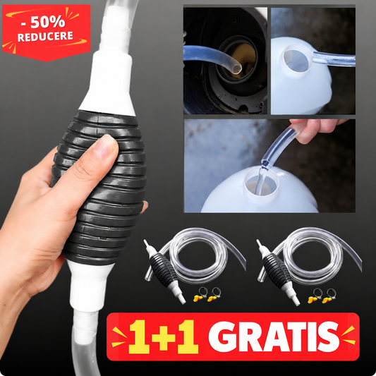 Pompă de transfer lichide MOTORINĂ, BENZINĂ, ULEI, APĂ (1+1 GRATIS)