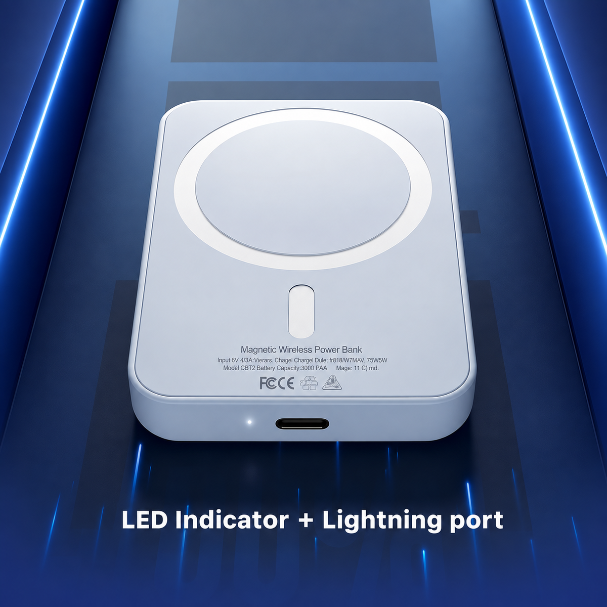 Baterie Externǎ Wireless cu Magnet