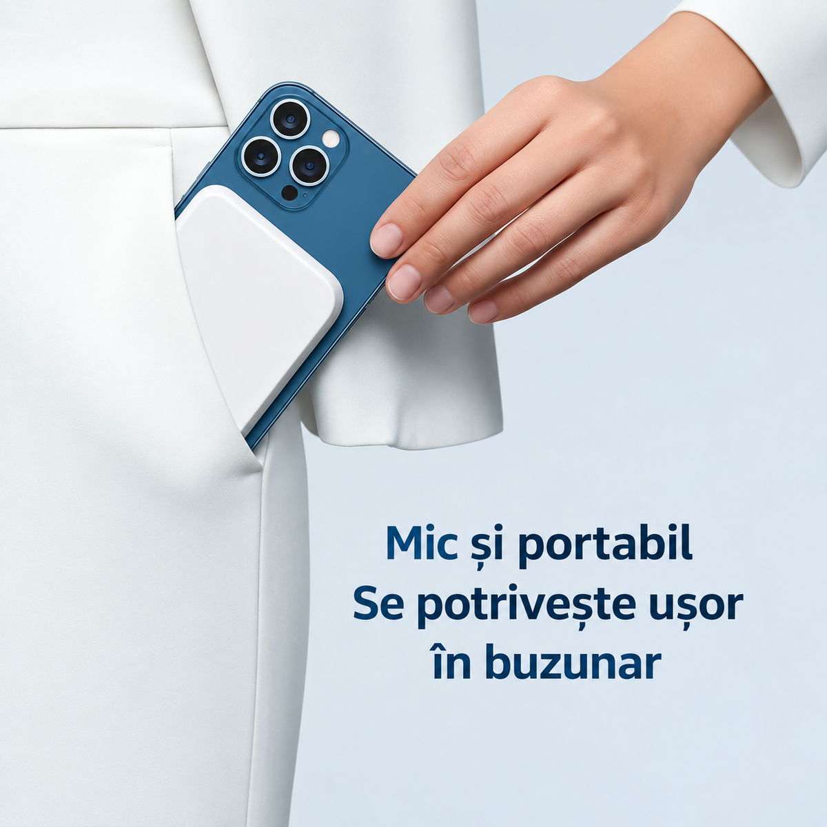 Baterie Externǎ Wireless cu Magnet