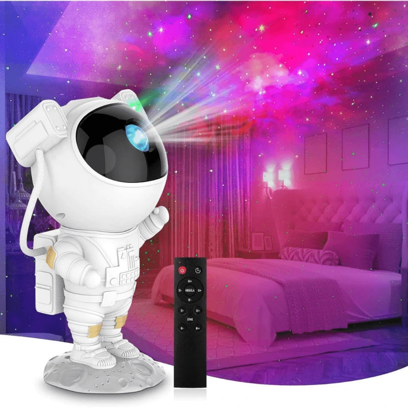 Proiector LED În Formă De Astronaut Cu Proiecție De Stele Și Galaxii + Cadou Surpriză 🎁
