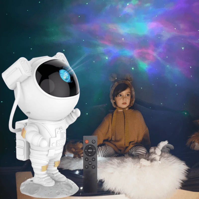 Proiector LED În Formă De Astronaut Cu Proiecție De Stele Și Galaxii + Cadou Surpriză 🎁