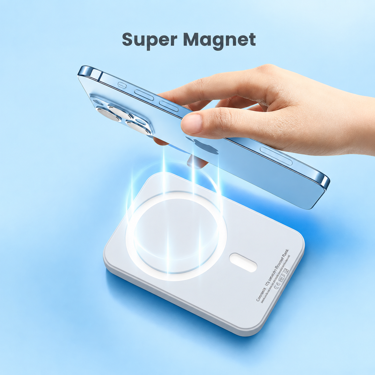 Baterie Externǎ Wireless cu Magnet