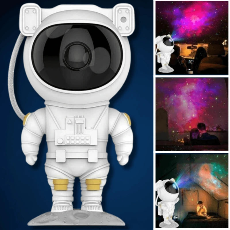 Proiector LED În Formă De Astronaut Cu Proiecție De Stele Și Galaxii + Cadou Surpriză 🎁