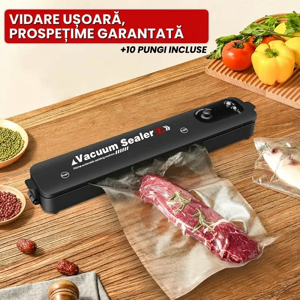 Aparat De Vidat Vacuum Sealer + 10 pungi Cadou™