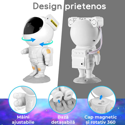 Proiector LED În Formă De Astronaut Cu Proiecție De Stele Și Galaxii + Cadou Surpriză 🎁