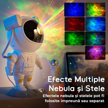 Proiector LED În Formă De Astronaut Cu Proiecție De Stele Și Galaxii + Cadou Surpriză 🎁